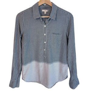 J Crew 1/2 Button Top